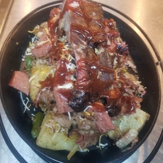 Brisket or Pulled Pork Twice Loaded Potato